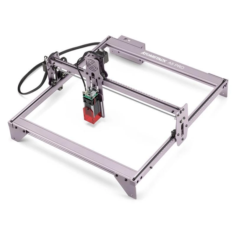 Original ATOMSTACK A5 Pro open-frame engraver with its control box