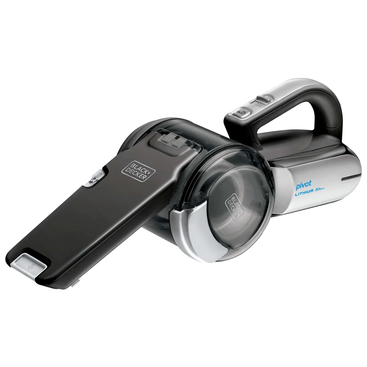 BLACK+DECKER BDH2000PL pivot vacuum with its adjustable nozzle and clear dust cup