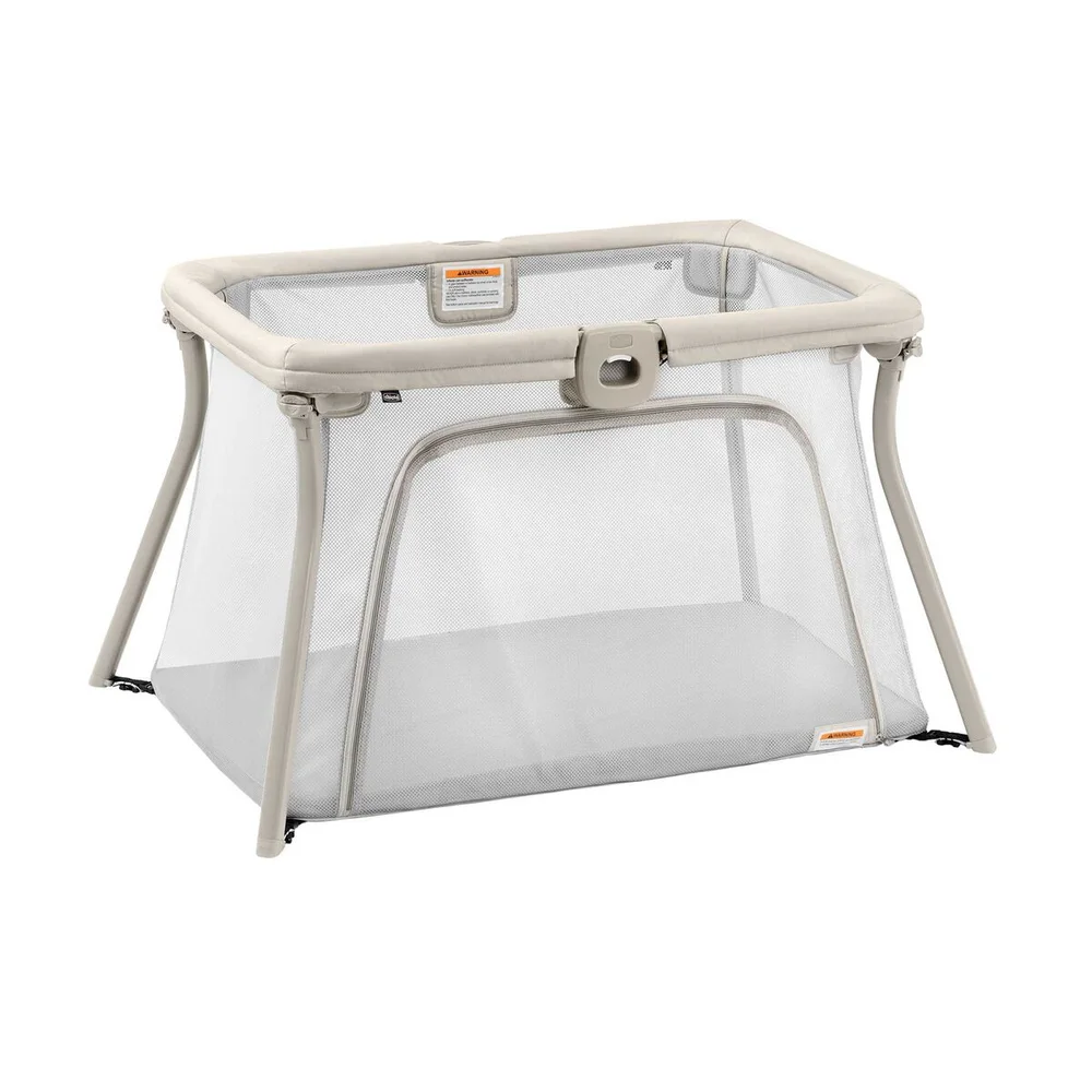 Chicco Alfa Lite travel playard in Dove with mesh sides