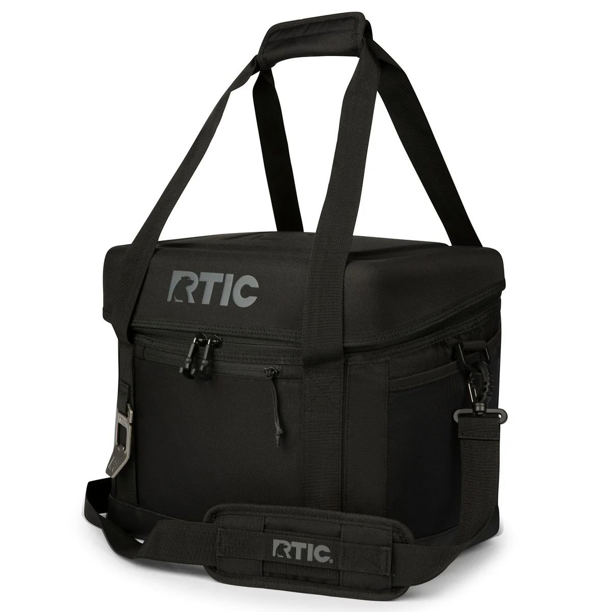 Black RTIC 28 Can Everyday Cooler with handles and shoulder strap