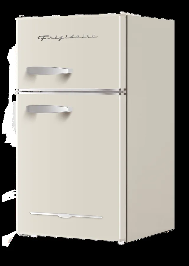 Cream Frigidaire EFR840 retro compact refrigerator with top freezer