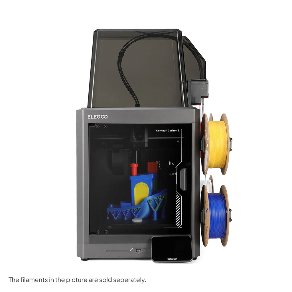 ELEGOO Centauri Carbon 2 Combo with enclosed print chamber and side-mounted filament spools