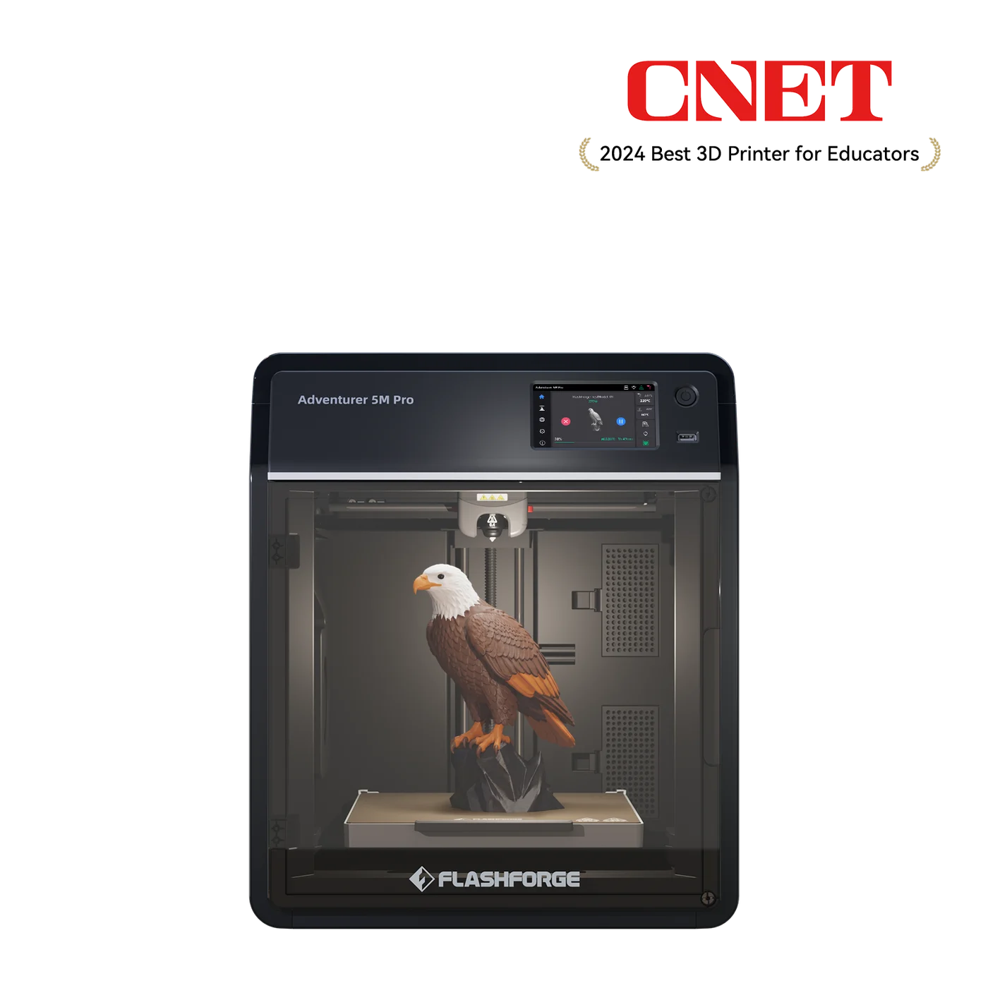 Flashforge Adventurer 5M Pro enclosed printer with front touchscreen