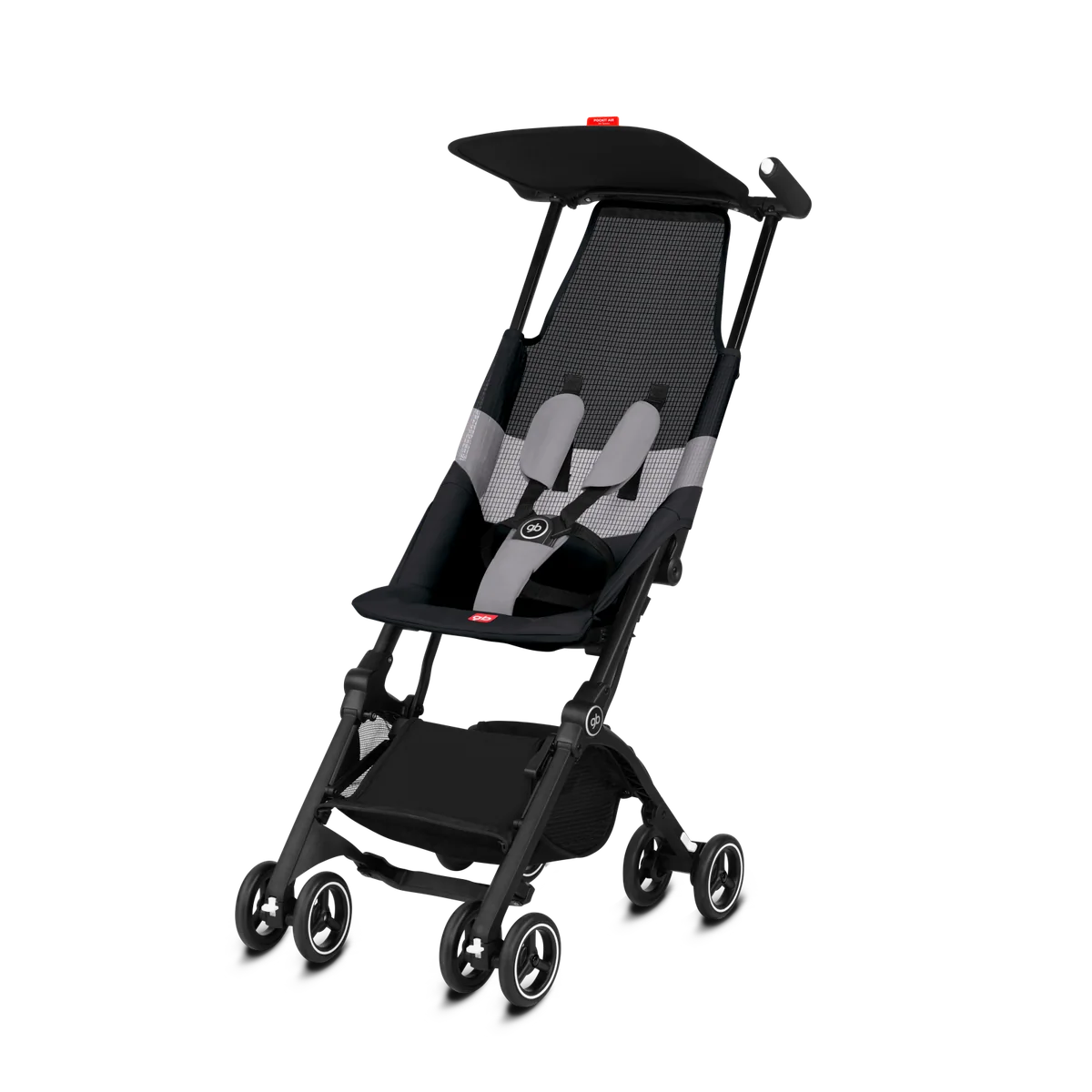 gb Pockit Air All Terrain travel stroller in Velvet Black