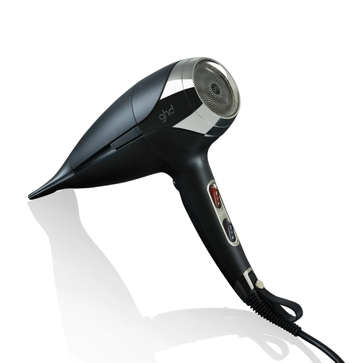 ghd Helios black professional hair dryer with concentrator