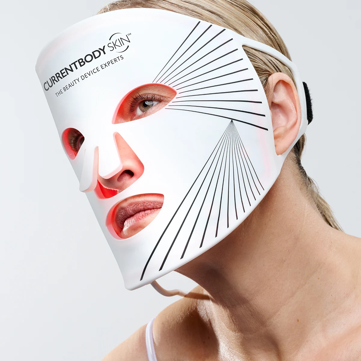 CurrentBody Skin Series 1 flexible LED face mask and controller