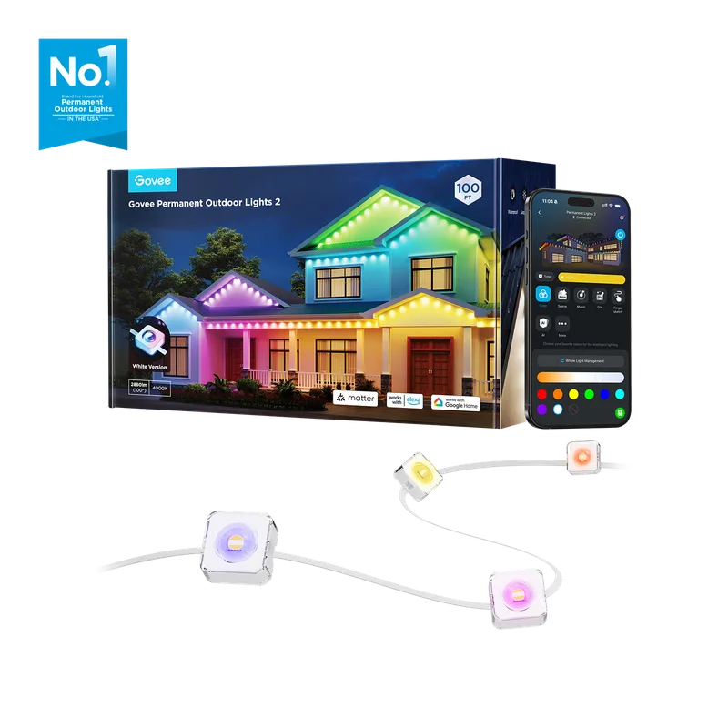 Best Permanent Outdoor Lights (2026): 5 Smart Eave Kits