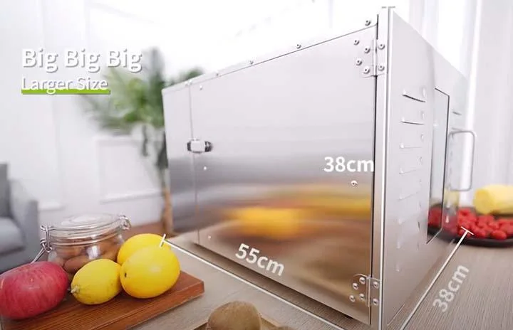 Septree 10-tray stainless steel food dehydrator shown from the side