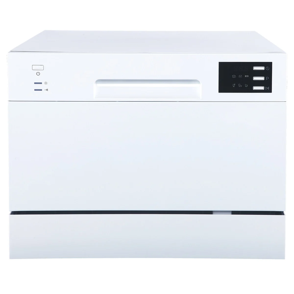 White SPT SD-2225DW countertop dishwasher with front display and controls
