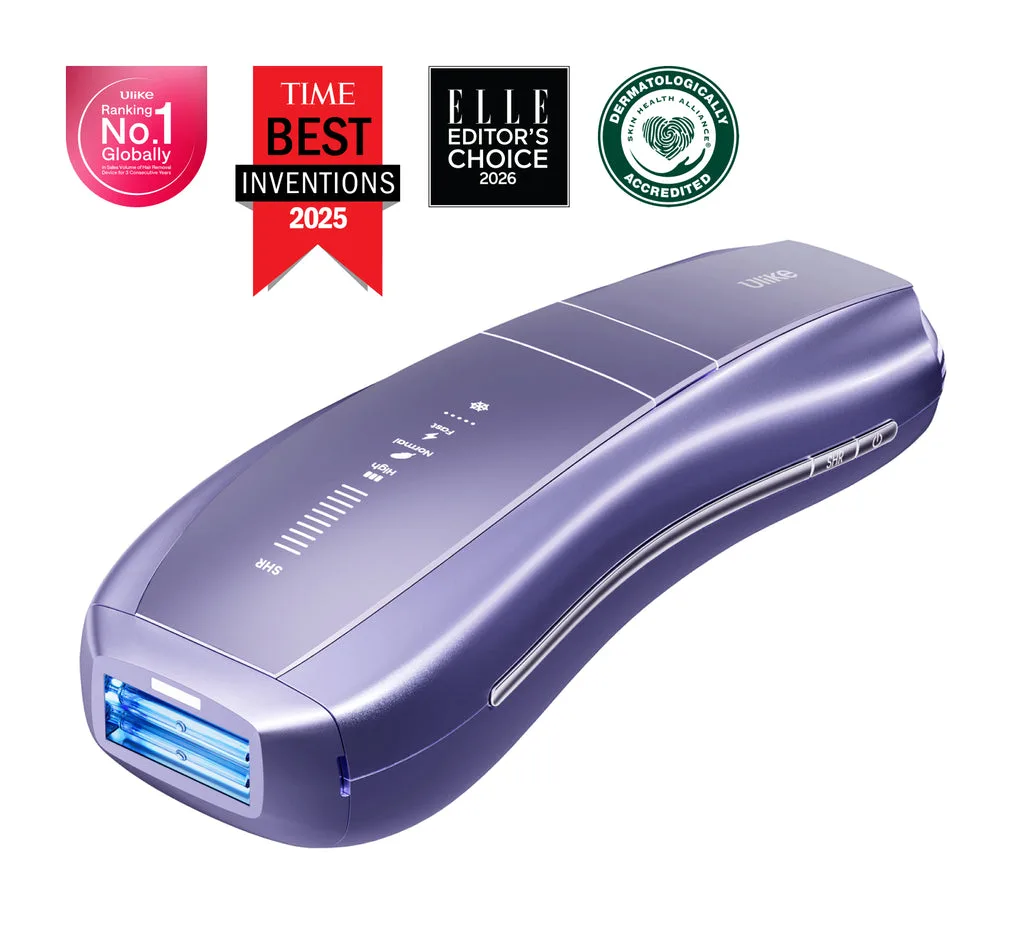 Purple Ulike Air 10 IPL device with two light windows visible