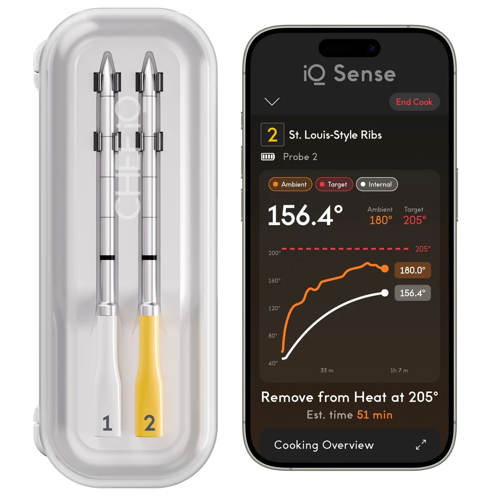CHEF iQ Sense Gen 3 hub with two wireless probes and mobile app